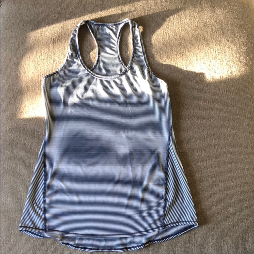 Athleta blue and white stripped tank